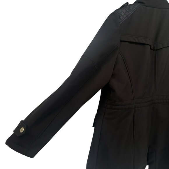 Michael Michael Kors Jacket Size XL Black Full Hidden Zipper Button Quilted Coat - Picture 6 of 14